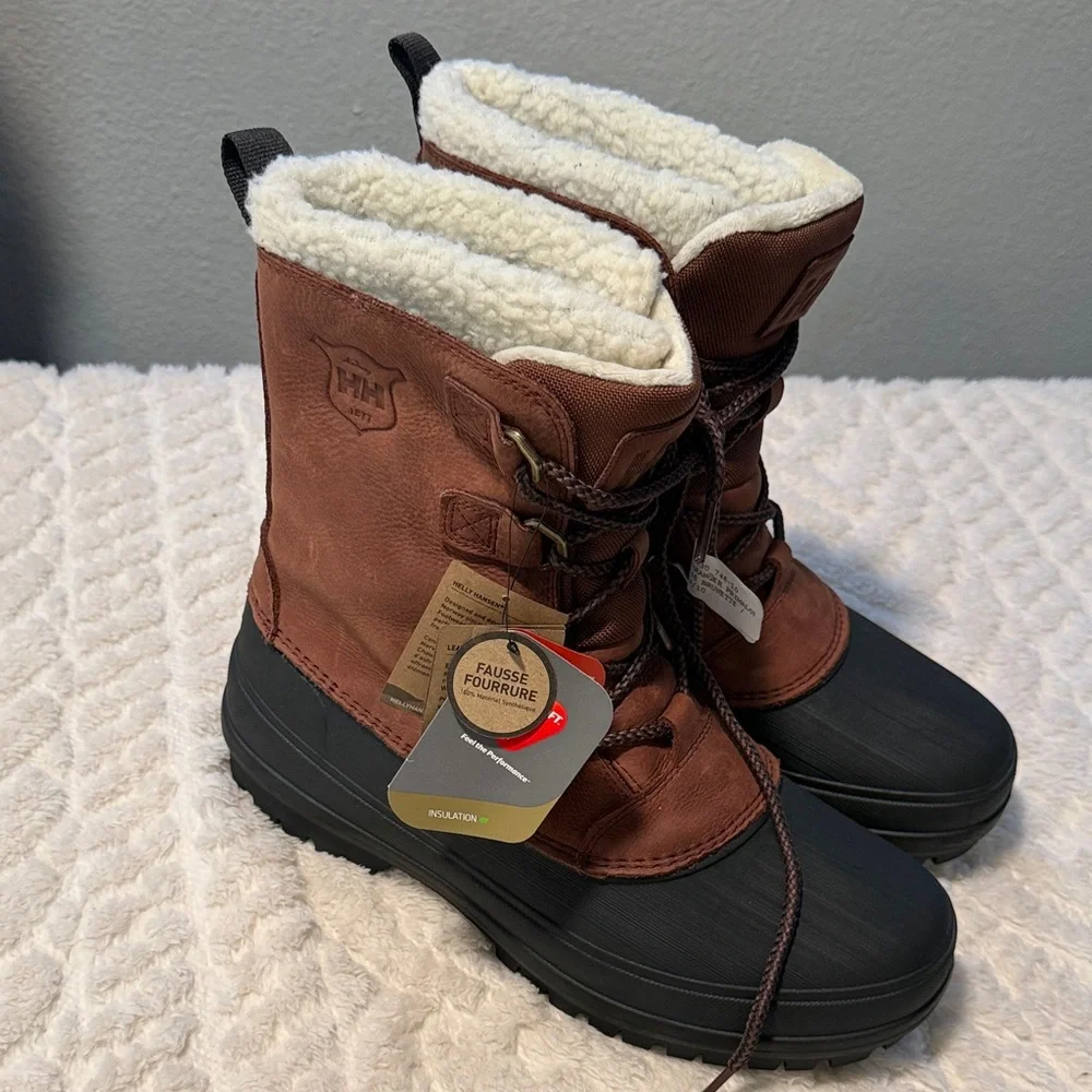 Helly Hansen Brown and Black Men’s Snow Boots - Picture 1 of 3